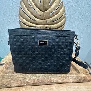 St. John Black Interior genuine leather Handbag GUC Tags attached Retail $1045